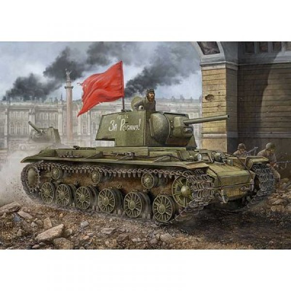 Maquette Char : Russia KV-1 Model 1942 Simplified Turret Tank - Hobbyboss-84812