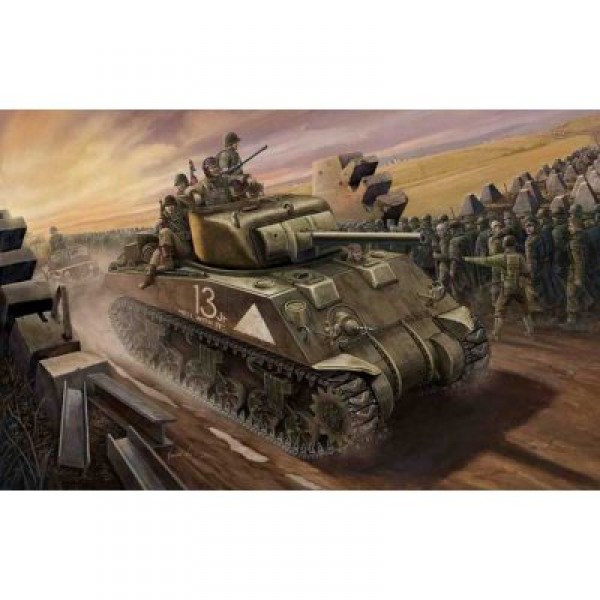 Maquette Char : US M4A1 MID Model Tank - Hobbyboss-84802