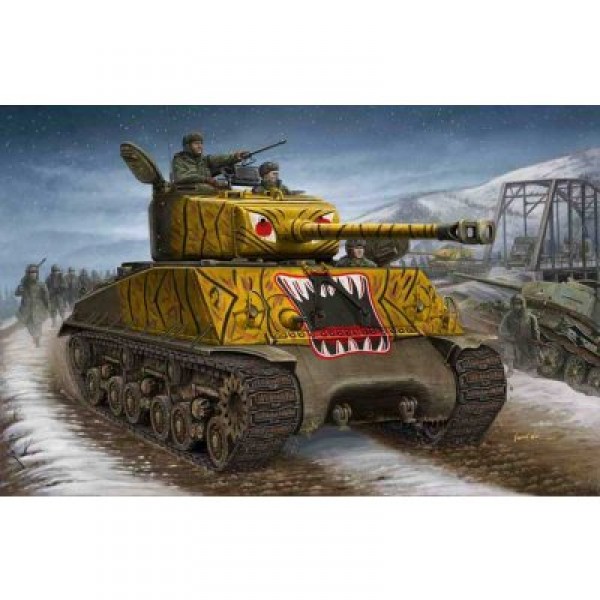 Maquette Char : US M4A3 E8 Tank - Hobbyboss-84804