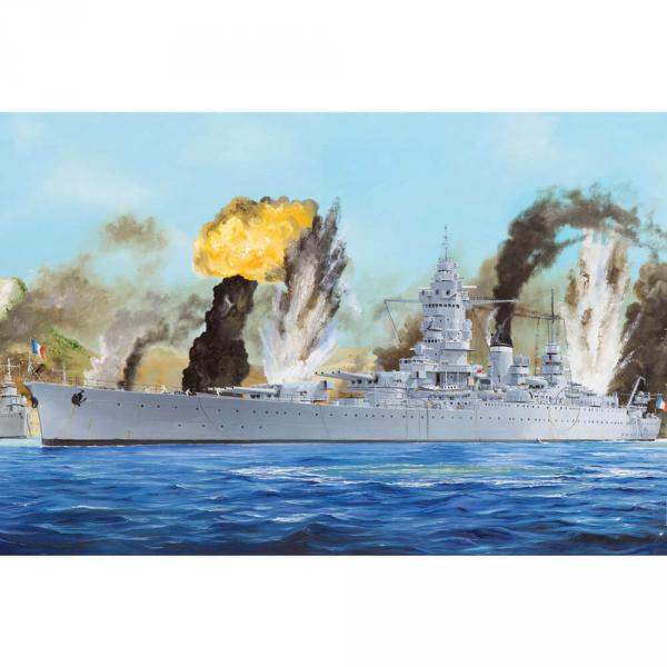 Maquette bateau : Navire de guerre de la Marine française Dunkerque - HobbyBoss-86506