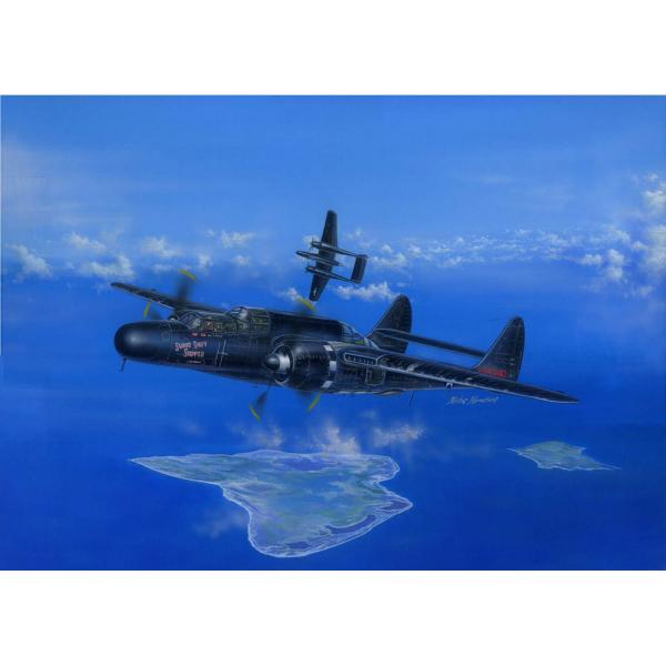 Maquette avion : avion de chasse nocturne américain P-61B Black Widow - HobbyBoss-81731