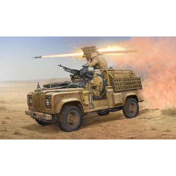 Maquette véhicule militaire : Land Rover WMIK w/MILAN ATGM - HobbyBoss-82447