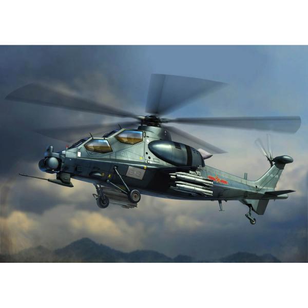 Maquette hélicoptère : Hélicoptère d'attaque chinois Z-10 - HobbyBoss-87253