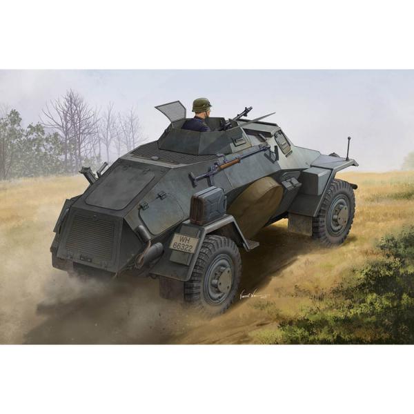 Maquette véhicule militaire : Véhicule blindé léger allemand Sd.Kfz.221 - HobbyBoss-83811