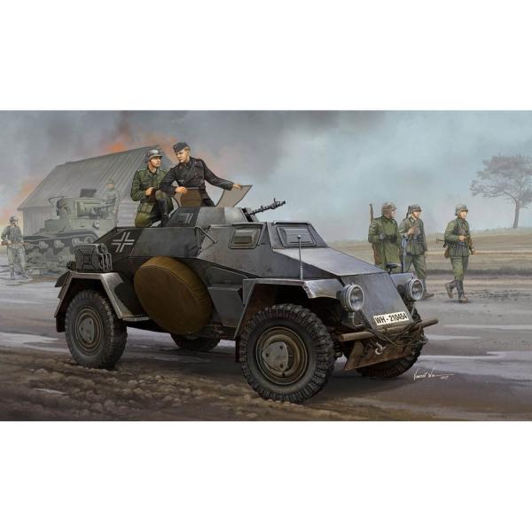 Maquette véhicule militaire : Véhicule blindé léger allemand Sd.Kfz.221 (3e série) - HobbyBoss-83812
