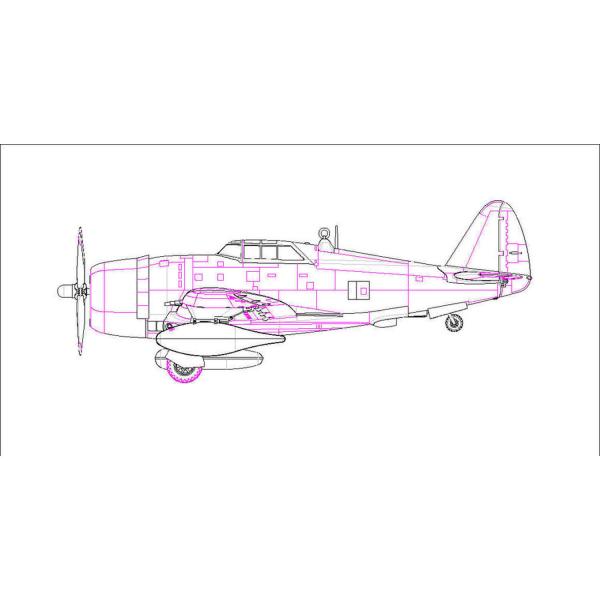 Maquette avion : avion de chasse américain Republic P-47 Thunderbolt - HobbyBoss-80283