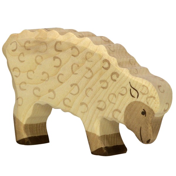 Figurine en bois Holztiger : Animaux de la Ferme : Mouton mangeant - Holztiger-8680072