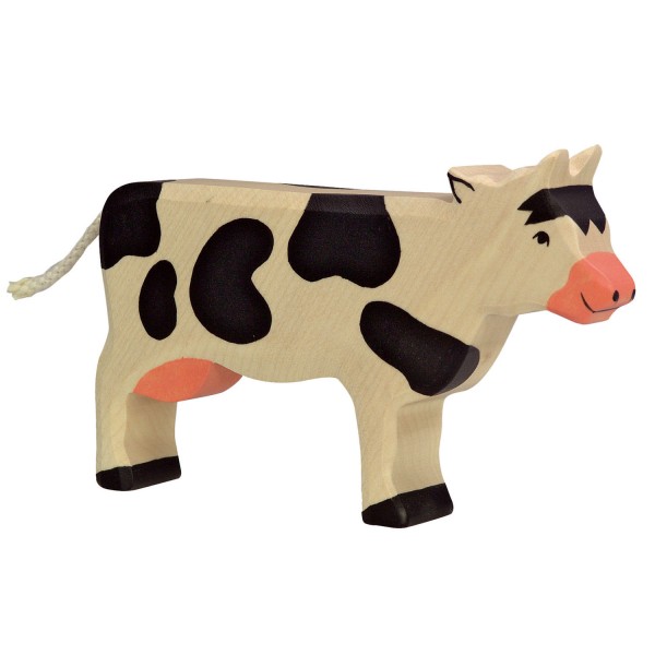 Figurine en bois Holztiger : Animaux de la Ferme : Vache debout - Holztiger-8680003