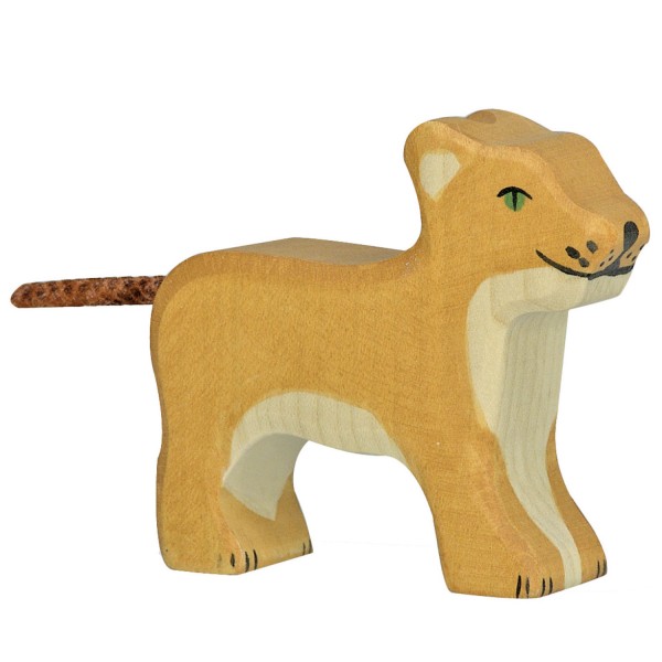 Figurine en bois Holztiger : Animaux de la Jungle : Lionceau - Dam-8680141