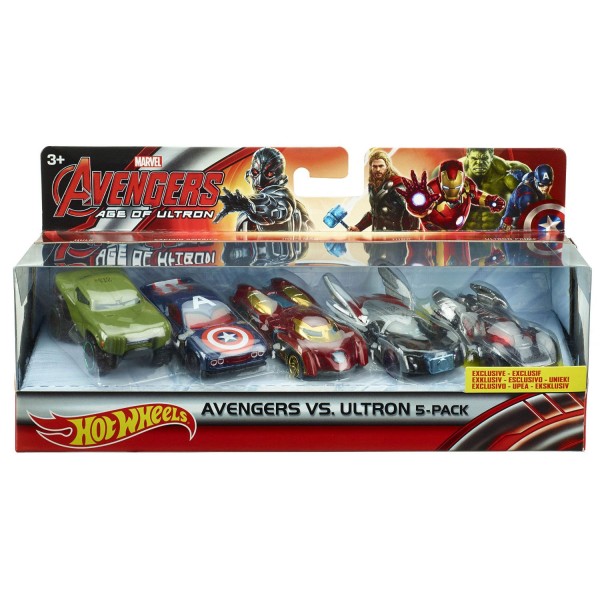 Coffret 5 véhicules Hot Wheels : Marvel Avengers - Mattel-CFC93