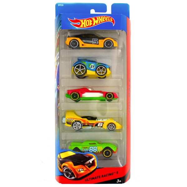 Voitures Hot Wheels : Coffret 5 véhicules : Ultimate Racing 5 - Mattel-1806-BFB39