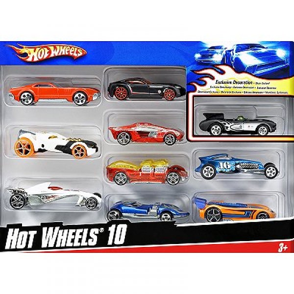 Voitures Hot Wheels Coffret de 10 voitures à l'assortiment - Mattel-54886