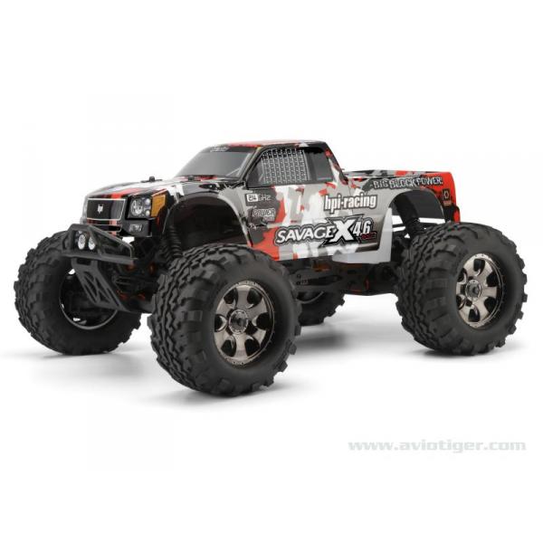 SAVAGE X 4.6 2.4G GRIS-ROUGE RTR HPI - 8700105645