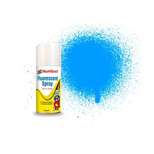 Spray fluorescent acrylique 150 ml : Bleu - Humbrol-AD6210