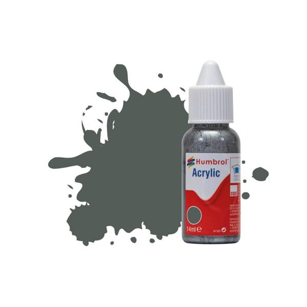 Peinture N°1 Gris - Mat  : Acrylique : 14 ml - Humbrol-DB0001