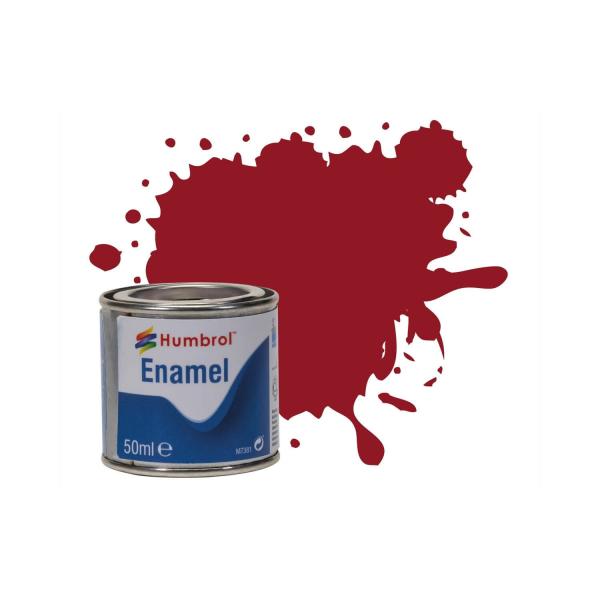 Peinture N°20 Rouge cramoisi  - Brillant : Enamel : 50 ml - Humbrol-AQ0020