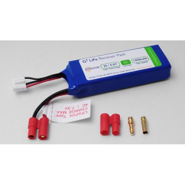 Hyperion Batterie récepteur LiFe 6.6V 1450mAh (5C) - HYP-HP-FG305-1450-2S