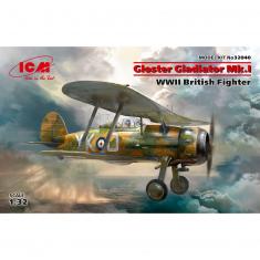 Maquette Avion : Gloster Gladiator Mk I chasseur britannique de la Seconde Guerre mondiale