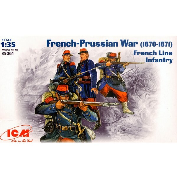 Figurines Guerre franco-prussienne : Infanterie de ligne française 1870-1871 - ICM-35061