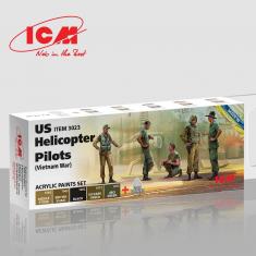 Peintures acryliques pour Pilotes d'hélicoptères américains - Guerre du Vitenam - 6 x 12 ml