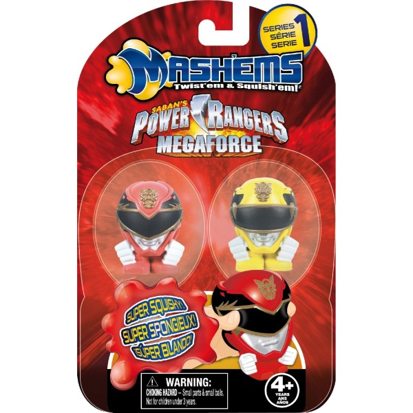 Figurines Power Rangers Mash'ems Megaforce Série 1 : Rouge et jaune - Imc-355262-2