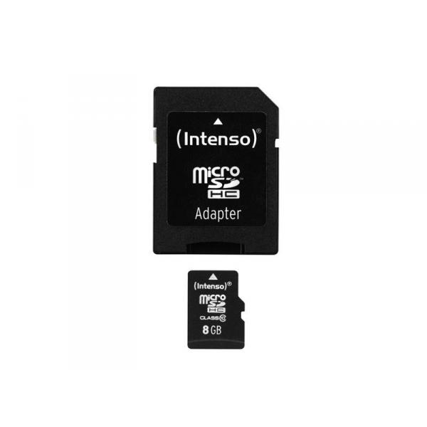 MicroSDHC 8GB Intenso + Adaptateur CL10 - MKT-10733