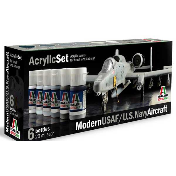 Set Peintures Avions US Modernes Italeri  - T2M-I431AP