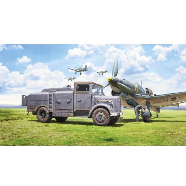 Maquette véhicule militaire : Opel Blitz Citerne Aérodrome - Italeri-I2808