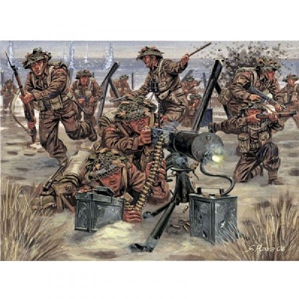 Figurines 2ème Guerre Mondiale : Artillerie Britannique - Italeri-6056