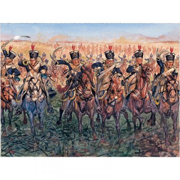 Figurines Guerres napoléoniennes : Cavalerie légère Britannique 1815  - Italeri-6094