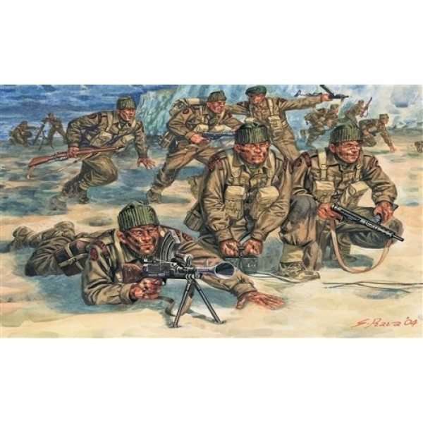 Figurines 2ème Guerre Mondiale : Commandos Britanniques - Italeri-6064
