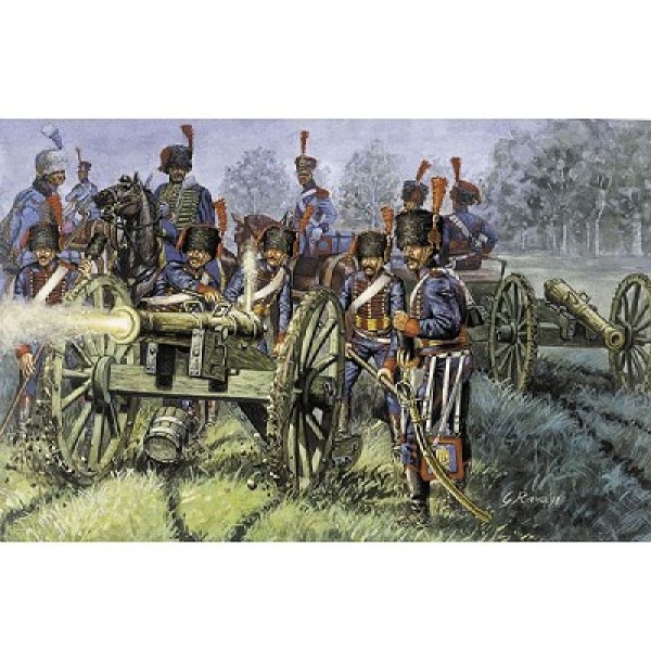 Figurines Guerres napoléoniennes : Artillerie de la Garde Française 1:72 - Italeri-6018