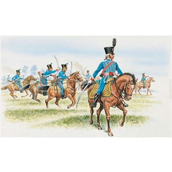 Figurines Guerres napoléoniennes : Hussards Français - Italeri-6008