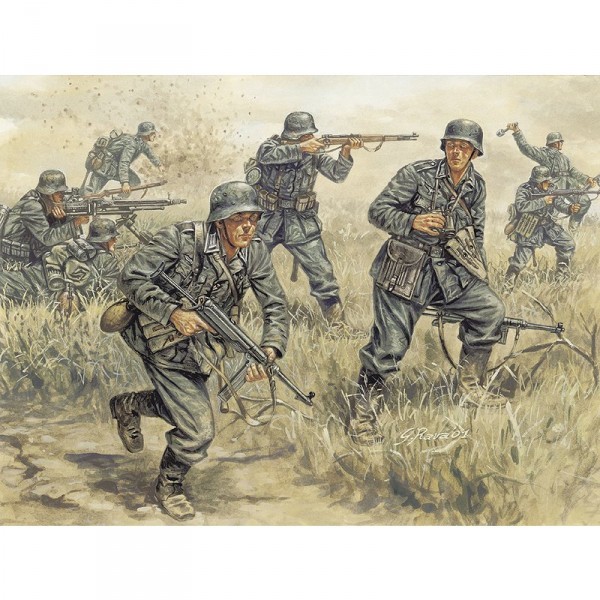 Figurines 2ème Guerre Mondiale : Infanterie allemande - Italeri-6033