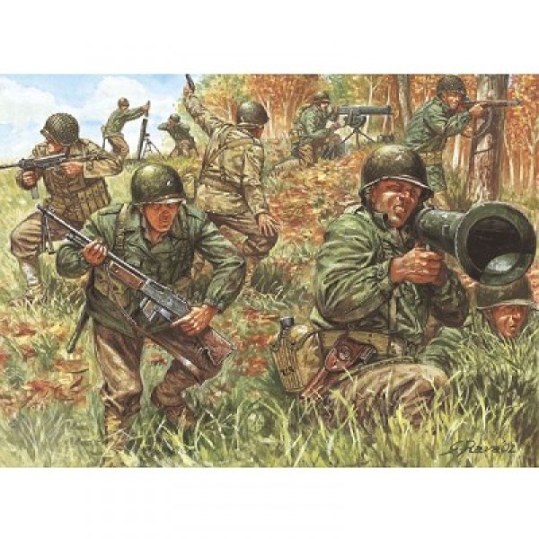 Figurines 2ème Guerre Mondiale : Infanterie américaine - Italeri-6046