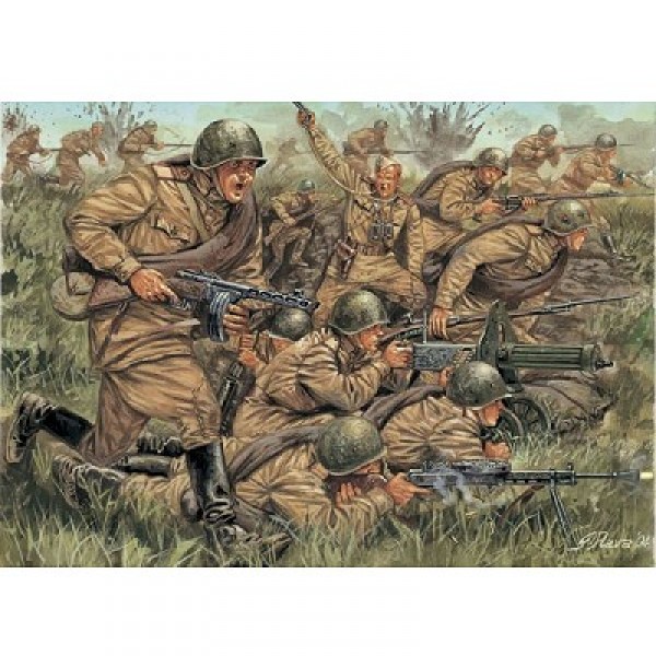Figurines 2ème Guerre Mondiale : Infanterie Russe - Italeri-6057