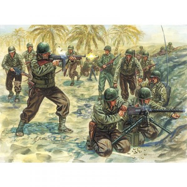 Figurines 2ème Guerre Mondiale : Infanterie US - Italeri-6120