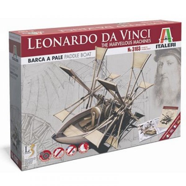 Maquette machine Léonard de Vinci : Bateau à aubes - Italeri-3103
