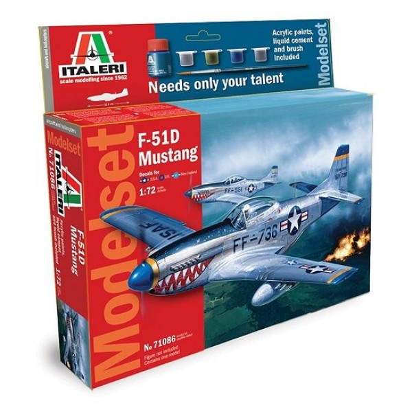 Maquette avion : Model Set : F-51D Mustang - Italeri-71086