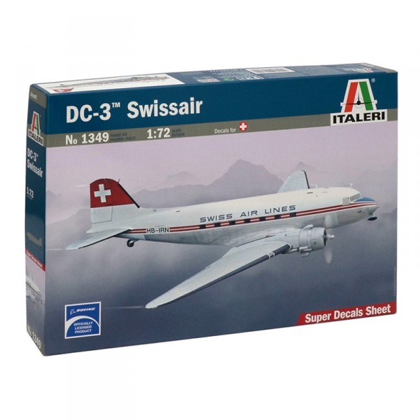 Maquette Avion 1/72 : DC-3 Swiss Air Lines - Italeri-1349