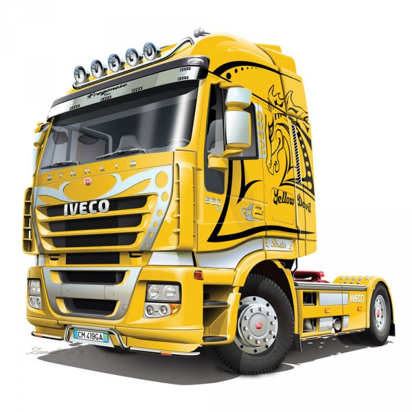 Maquette Camion : Iveco Stralis : Yellow Devil - Italeri-3898