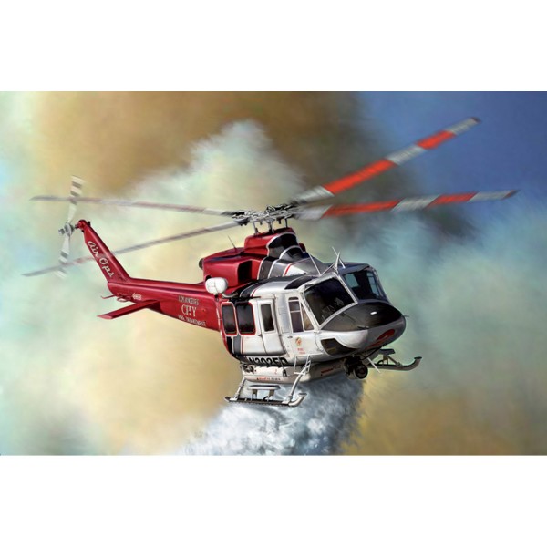 Maquette hélicoptère : Bell 412 LA Fire Department - Italeri-70391