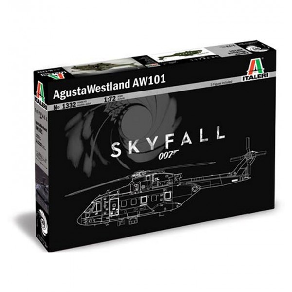 Maquette hélicoptère : James Bond 006 Skyfall AW101 - Italeri-1332