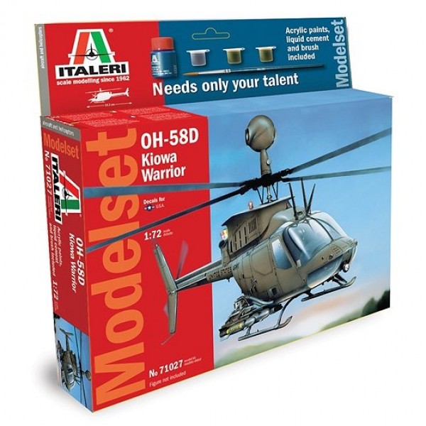 Maquette hélicoptère : Model Set : OH-58D  Warrior - Italeri-71027