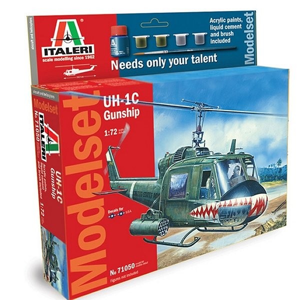Maquette hélicoptère : Model Set : UH-1C Gunship - Italeri-71050