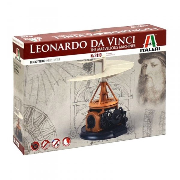 Maquette machine Léonard de Vinci : Hélicoptère - Italeri-3110