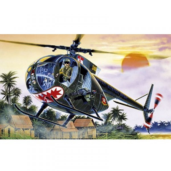 Maquette hélicoptère : OH-6 A Cayuse - Italeri-1028