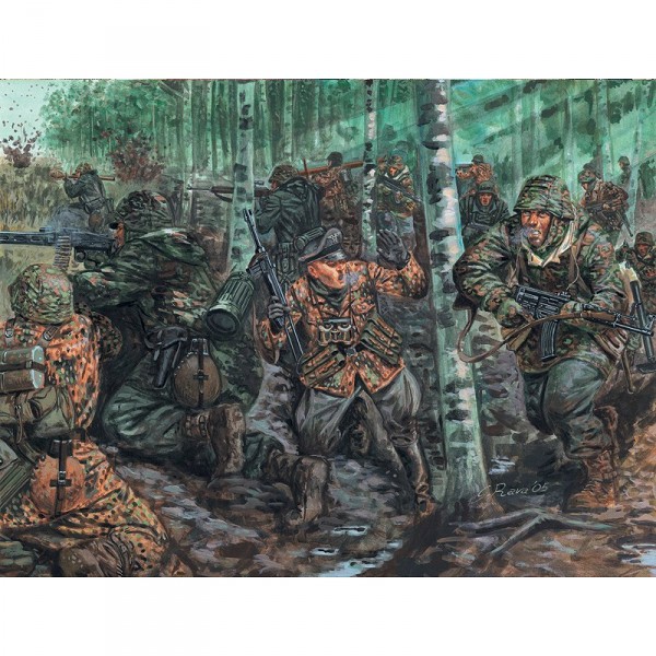 Figurines 2ème Guerre Mondiale : Troupes d'élite allemandes - Italeri-6068