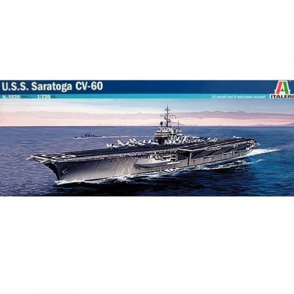 Maquette bateau : Porte-avions USS Saratoga CV-60 - Italeri-5520