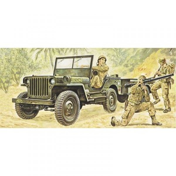 Maquette Jeep Willys avec remorque - Italeri-314